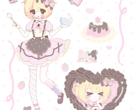 魅力を引き出す！ふんわり可愛いイラスト描きます キャラの魅力がもっと伝わる一枚絵や立ち絵お任せください！ イメージ2