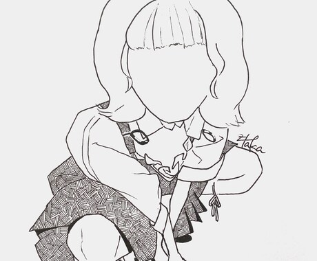 シンプル好きさん集まれ！線画イラストを作成します ご家族、ご友人、ペットとの思い出をアートにしてみませんか？ イメージ2