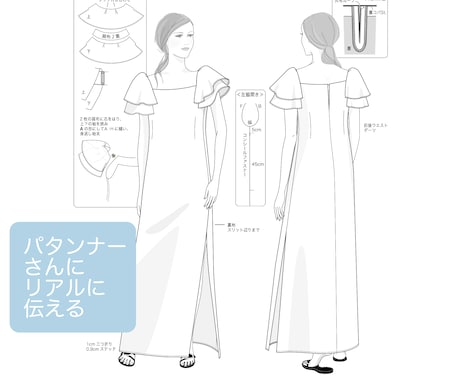 伝える！ファッションデザイン画お描きします つくりたいシルエットをわかりやすく イメージ1