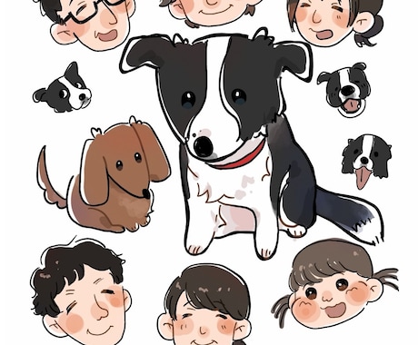 わんちゃんのイラスト描きます イメージ1