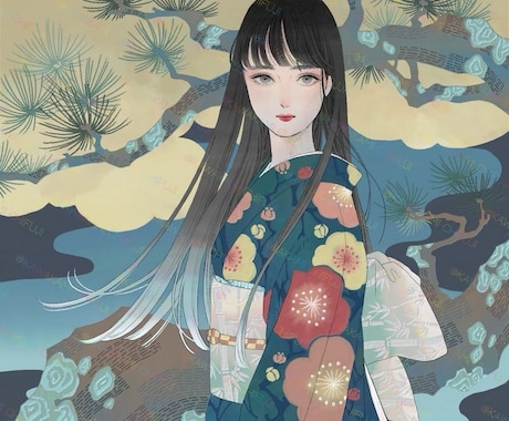 繊細な和のイラストを制作いたします 日本の伝統美を取り入れた和風イラストを制作いたします。 イメージ1