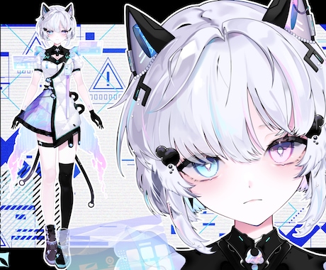 Vtuberデビュー!Live2Dモデル制作します 約30日納品!美麗モデルにミニキャラ＆配信画面 全部揃う! イメージ2