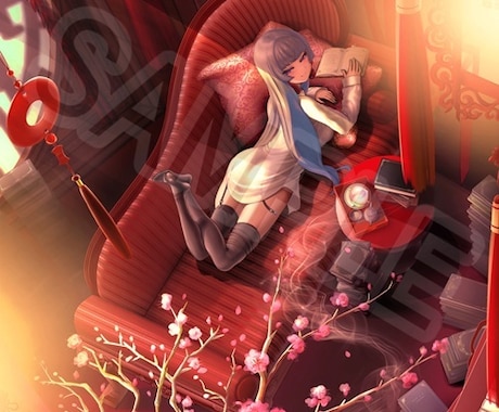 背景ありのキャラクターイラスト制作します イメージ1