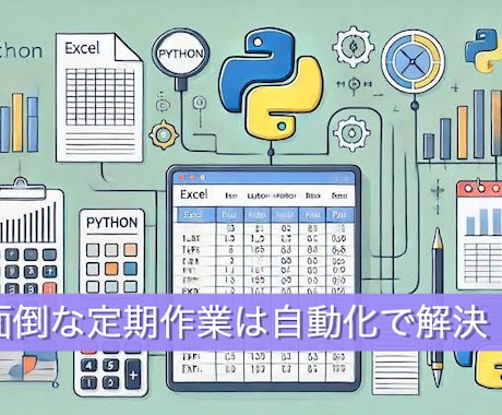 Pythonで業務の自動化ツールを作成します 普段の作業を自動化し、時間を有効に使いたい方へ！ イメージ1