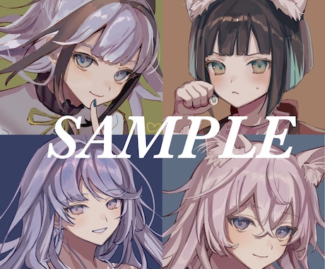 厚塗りでSNSアイコンイラストお描きします イメージ1