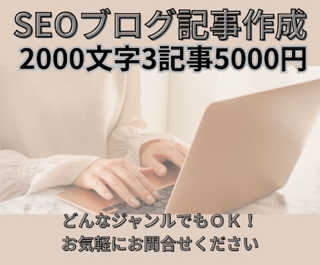 2000文字のブログ記事を3本執筆します 単品で3記事購入より1,000円お得になります！ イメージ1
