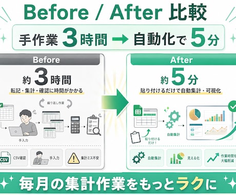 複数ECの売上を自動集計します 面倒な売上集計、貼るだけ自動化で時短します イメージ2