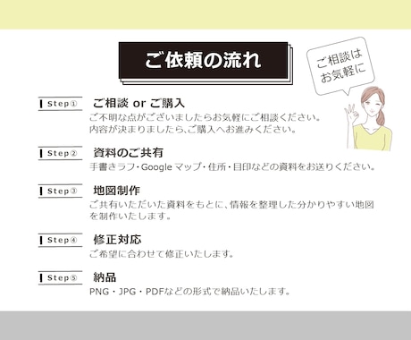 先着5名★最低価格　アクセスマップ全般制作します 修正3回無料！手書きラフから制作OK◆チラシやHPの案内図に イメージ2