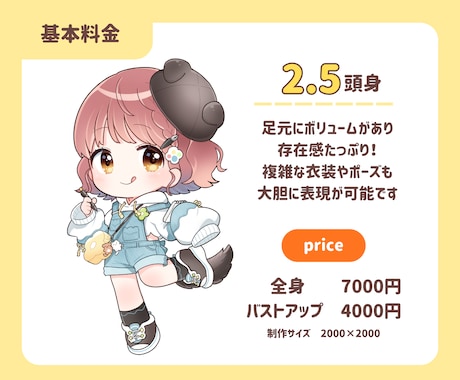 表情差分1点無料！宝物になるミニキャラ描きます アイドルやVtuber、似顔絵まで幅広くお任せください！ イメージ2
