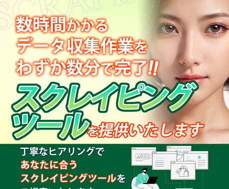 迅速かつ正確にスクレイピングのツールを作成します 速度と品質の両立を保証するスクレイピングツール イメージ1