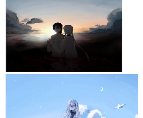 1枚絵のイラストを制作します 背景から人物まで依頼内容に合わせた1枚絵を制作いたします イメージ2