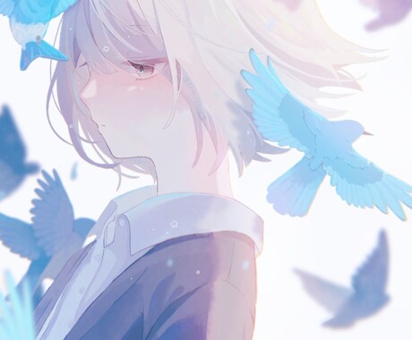 あなただけの想いが伝わるイラストをお描きします 透明感と空気感を大切にしたイラストが得意です❁*。 イメージ1