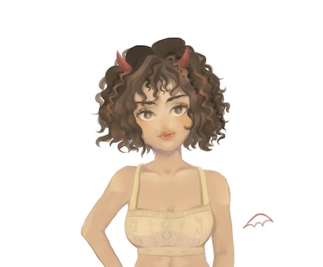 リアルめで優しい女の子のイラストの作成をします アイコン、ヘッダー等で使用できるかわいいイラストを制作！ イメージ2