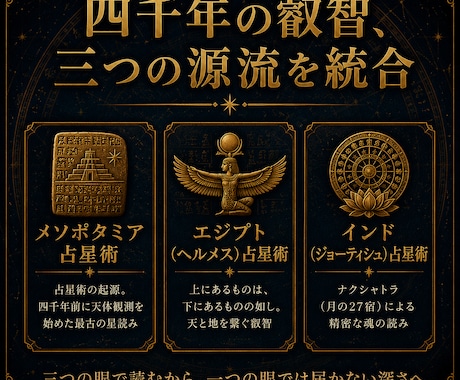 約3万字 三大源流であなたの設計図を読み解きます 四千年の叡智、三大占星術を統合してあなたを読み解く一冊 イメージ2