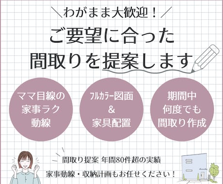 わがまま大歓迎！ご要望に合った間取りを提案します 子育て目線のヒアリング＆アドバイスで『日常を　極上に』 イメージ1