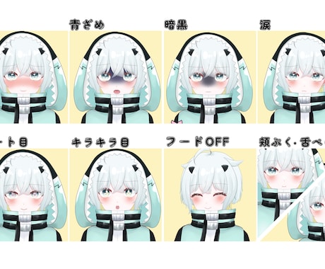自然に動く高可動域Live2Dモデル制作します 自然で高可動域なモデリング！キャラデザからモデリングまで可！ イメージ2