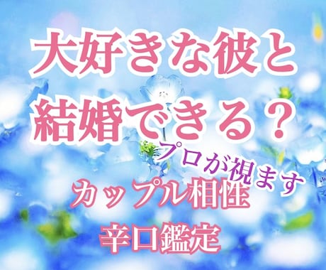 結婚できる？2人の縁の深さをプロ占い師が鑑定します ２人の相性、結婚のご縁があるか、視ます イメージ1