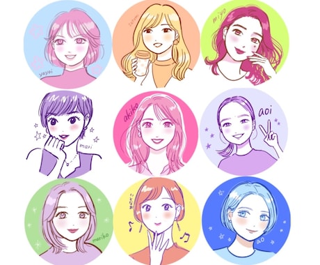 可愛い盛れるSNSアイコンお描きします あなたらしさを入れて必ず可愛いく仕上げます♡ イメージ2
