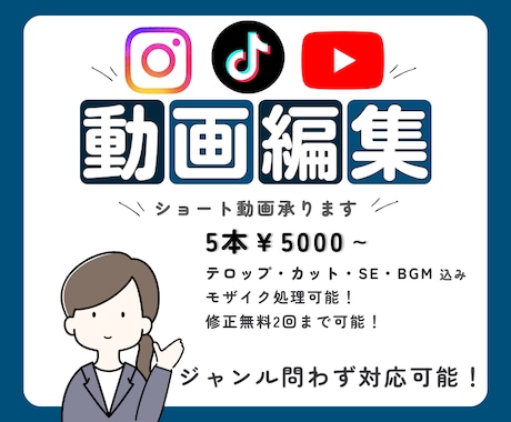 ショート動画編集します SNSのショート動画を編集いたします♩ イメージ1