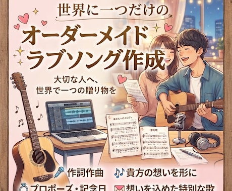 あなただけのオーダーメイドラブソングを制作します イメージ1