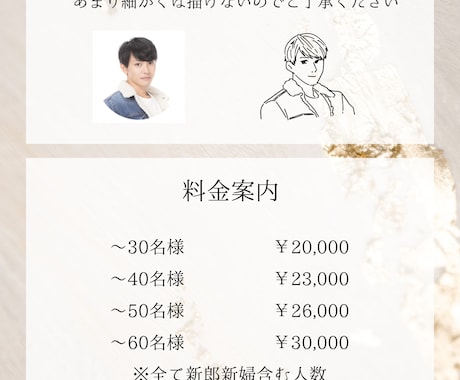 ゲストの似顔絵入りオリジナル結婚証明書を作成します ウェルカムスペースに飾れる！ゲストと作り上げる結婚証明書 イメージ2