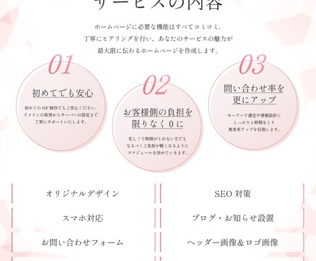 修正回数無制限で集客に強い女性向けHPを制作します 【SEO×高品質】安心価格でオリジナルホームぺージが手に入る イメージ2