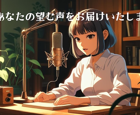 あなたの望むキャラクターの声をお届けします 商品説明から朗読・キャラクターボイスまで幅広く対応いたします イメージ1