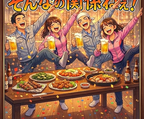 何も頑張ってないけどそんなの関係ねえ打ち上げします 街中華｜サボろう｜ワクワク｜理由なんか要らん｜ヤケクソ イメージ1