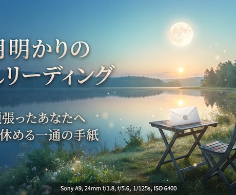 月明かり癒しリーディング　心を休める手紙を届けます 頑張ったあなたへ。月明かりのような優しい言葉を届けます イメージ1
