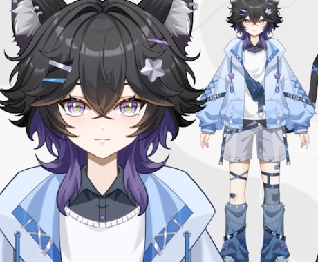 男性向け高品質デビューVtuberモデル制作します 著作権譲渡！修正無制限！高品質！初心者でも安心！一括制作！ イメージ2