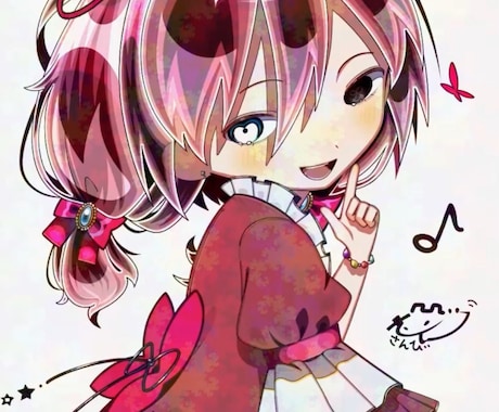 女の子のアイコン 待ち受けかきます 彩度が高くキラキラな絵はお任せ下さい。 イメージ1