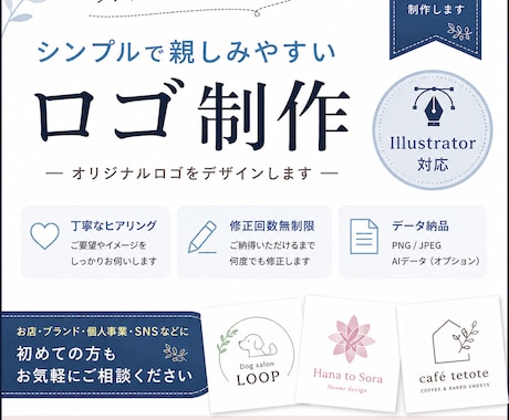 シンプルで親しみやすいロゴデザインを制作します イメージ1