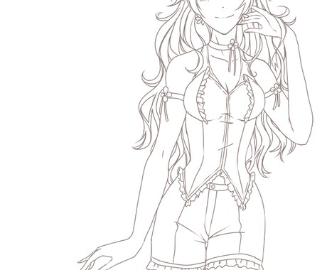 ラフ・落書き、線画にします ラフ画やノートの端っこの落書きを活かします イメージ2