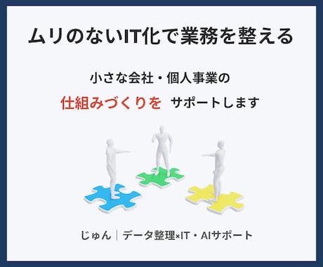 ムリのないIT・AI化で業務の仕組み化を支援します ツール導入の前に「整理と仕組みづくり」から整えます イメージ1