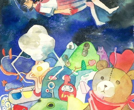 不思議な絵を描きます 夢と現のあいだを彷徨うようなイラストを描きます。 イメージ1