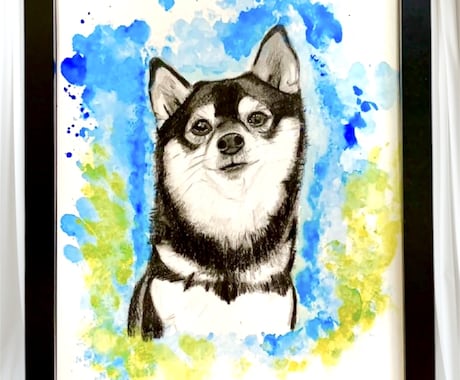 大型犬も大歓迎！A4サイズ愛犬イラスト描きます スマホの中の「お気に入り」を、壁に飾る「芸術」へ。 イメージ1