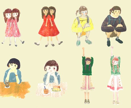 イラスト描きます 手描きタッチのほっこりイラストです。 イメージ2