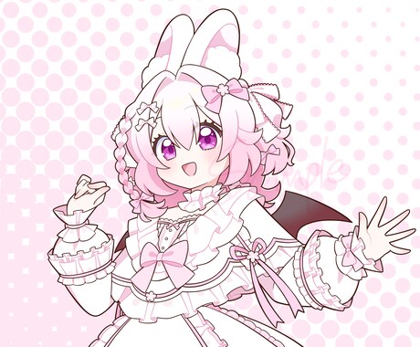 かわいい雰囲気のイラストを制作します シンプルなアニメ塗りのイラストです イメージ2