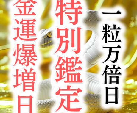 一粒万倍日限定あなたの金運・お金の流れを視ます 【完全本日限定】借金・ギャンブル・宝くじお金の流れを視ます イメージ1