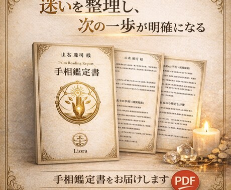 手相から本質を読み解き行動設計まで落とし込みます 迷いを整理し次の一歩が明確になる手相鑑定（鑑定書形式） イメージ2