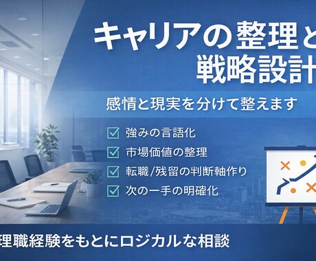 キャリアの整理と戦略設計します イメージ1