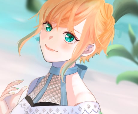 バストアップで可愛い男女イラストお描きします SNSアイコン用、ヘッダー用などカスタマイズ可能 イメージ1