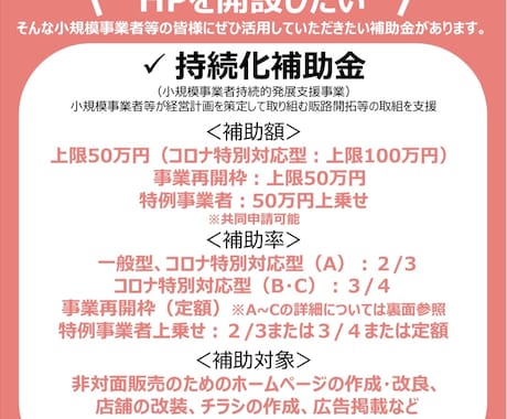 補助金の対象になる商品を提案します 細かい対象経費の調査も弊社に丸投げ！ イメージ1