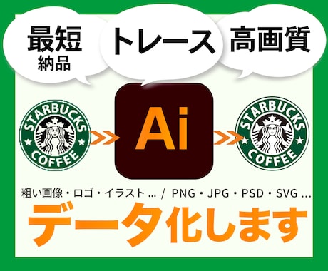 IllustratorでAiデータにトレースします スピード制作します！（ご相談ください） イメージ1