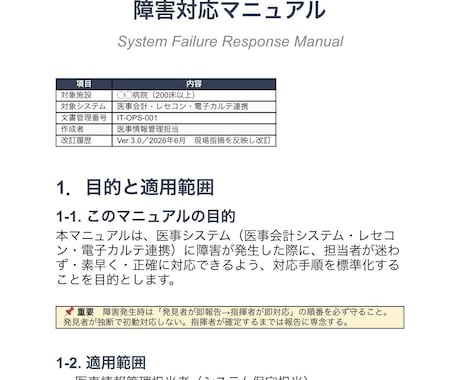 病院・クリニックのマニュアルをAIで作成します 現場を知らないAIには作れないマニュアルです イメージ1