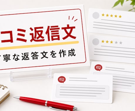 口コミ返信文を丁寧に整えます 高評価も低評価も安心感ある返信にします イメージ1