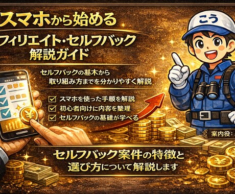 スマホでアフィリエイト【副業】の基本を解説します 仕組み・流れ・注意点を初心者向けに整理 イメージ1