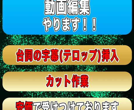 文字起こし・テロップ入れを最短当日で代行いたします 元動画30分まで3000円！フルテロップ可能！最短当日納品！ イメージ1