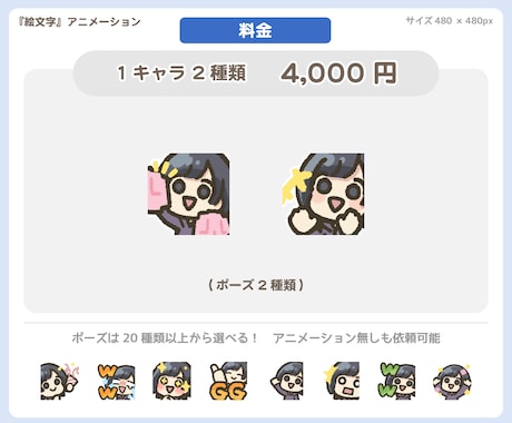 ゆるい【絵文字】アニメーション描きます Twitchの絵文字に使える！ゆるいイラスト素材です イメージ2