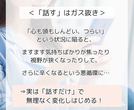 ストレス・不安・心配のガス抜きサポートします 安全な環境で悩み・ストレスを解放して気持ち上向き✨ イメージ2